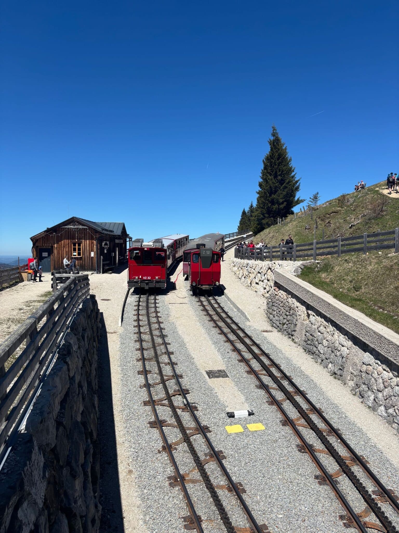 Cogwheel mountain train, Swiss Alps