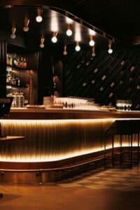 Elegant luxury hotel bar interior