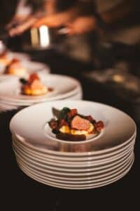 Elegantly plated gourmet fine dining dish