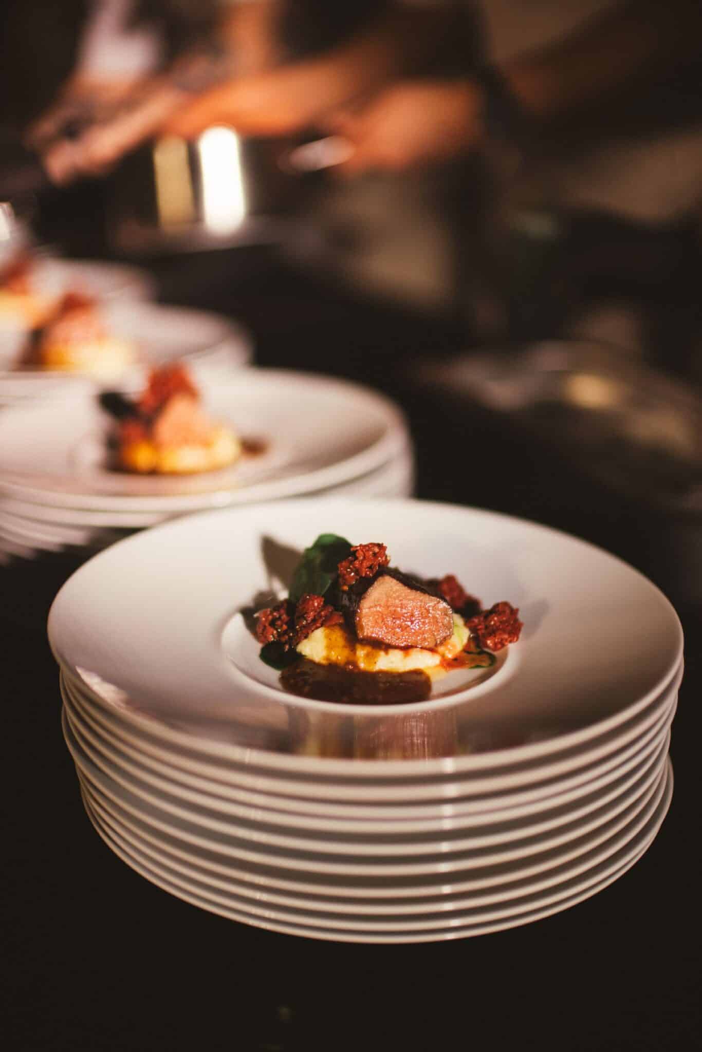 Elegantly plated gourmet fine dining dish