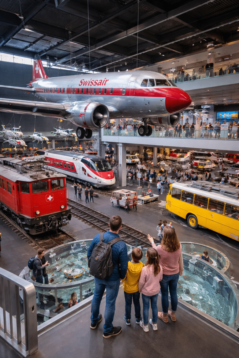 Swiss Transport Museum for a rainy day activity
