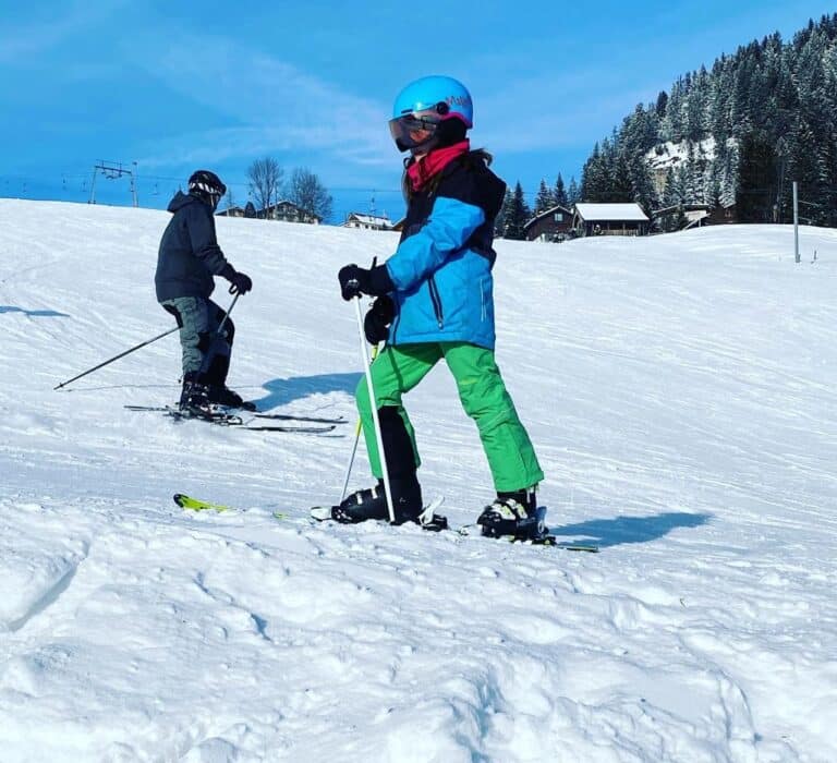 Skiing on Mt Rigi